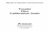 Manual of Operation and Instruction · 1–2 INTRODUCTION The Troxler Plus Calibration Suite provides a group of software applications that can be used to calibrate Troxler Model