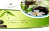 Pelonngwe Wellness Treatment Menu...G5 Cellulite Therapy 60min R650 Increases lymphatic flow, breaks down stubborn fatty deposits, boosts production of elastin and collagen and reduces