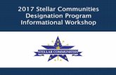 2017 Stellar Communities Designation Program Informational ... · • Crowdfunding campaign can begin June 2. • Crowdfunding campaign must end by October 31. • Campaign will run