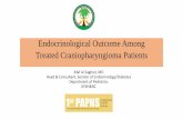 Endocrinological Outcome Among Treated Craniopharyngioma ...€¦ · ACTH Diabetes insipidus is frequent when the pituitary stalk is involved Growth failure is the most common presentation