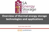 Overview of thermal energy storage technologies and ... · Consumption2 6% Final Energy Consumption 22% Final Energy Consumption2 1Based on DoE calculations in draft Integrated Energy