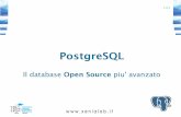 PostgreSQL (Basic Course) · 2018-10-28 · SQL (DCL) Un'istanza PostgreSQL gestisce piu' database: e' un clustered database Ogni DB e' distinto ed ha un suo catalogo.La scelta del