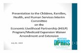 Presentation to the Children, Families, Health, and Human …€¦ · Waiver Implementation and Evaluation 4. Submission of Public Comment 10. State Law Requires Waiver Changes 11