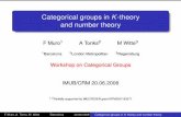 Categorical groups in K-theory and number theorymat.uab.cat/~kock/crm/hocat/cat-groups/slides/Tonks.pdf · Categorical groups in K-theory and number theory F Muro1 A Tonks2 M Witte3