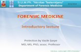 S.U.M.Ph. Nicolae Testemiţanu Department of Forensic Medicine · The introductory part (expertize) closes up with the statement that the expert’s obligations and rights (art. 88