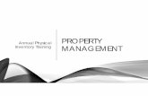 Annual Physical PROPERTY MANAGEMENTinventory. •Property Management audits all firearms. •Firearm inventory must reconcile to master records with 100% accuracy. University Internal