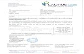LAURUSLabs...laurus labs limited Corporate Office 2"d Floor, Serene Chambers, Road No. 7 Banjara Hills, Hyderabad -50003Lj, Telangana, India T +91 LjO 3980lj333 I 23Lj2 0500 I 501