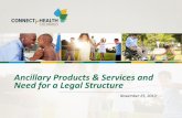 Ancillary Products & Services and Need for a Legal Structure€¦ · have been planning to offer Ancillary products & services to consumers via the Marketplace • CMS provided guidance