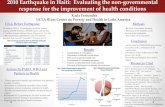Haiti 2010 Earthquake: The NGO Response€¦ · Health response to the earthquake in Haiti: January 2010. Pan American Health Organization 1-180 • Raviola, G., Eustache, E., Oswald,