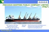 PRECIOUS SHIPPING PUBLIC COMPANY LIMITED · 2019-05-15 · PRECIOUS SHIPPING PUBLIC COMPANY LIMITED (“PSL”) 1 SET Opportunity Day, Meeting Room 603 ... carried on PSL ships in