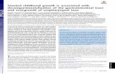 Stunted childhood growth is associated with ... · Stunted childhood growth is associated with decompartmentalization of the gastrointestinal tract and overgrowth of oropharyngeal