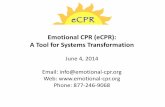 Emotional CPR (eCPR): A Tool for Systems TransformationIn 1992, he co-founded the federally-funded National Empowerment Center and serves as its executive director. He was a commissioner