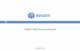 1H2015 IFRS Financial Results - РОССЕТИ · 1H2015 IFRS Financial Results. DISCLAIMER 2 The information contained in this presentation has been prepared by the Company and presented