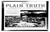 PLAIN VRUUW - Herbert W. Armstrong Truth 1950s/Plain Truth...Page 2 The PLAIN TRUTH August, 1958 PLAIN TRUTH bt~~ne~~~~ VOL. XXlll NO. 8 HERBERT W. ARMSTRONG Publisher and Editor Herman