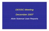 DESSC Meeting December 2007 - UNOLS · 2020-05-29 · 1) determine the post ... 18C/ 7C TAM 10 16C/ 20C TAM 20 19C/ 7C TAM 17 18C/ 8C Mkr 19 Nov 2006 Jan 2007 TAMS Integrated Expts