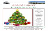 RUMBLE SHEET DECEMBER 2018 - Carriage Manor …carriagemanorrv.com/images/December_2018_Rumble_Sheet.pdfDoors open at 8pm Dance from 8:30pm-12:30am Sandwiches and Mac Salad at 10:30pm