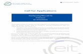 Call for Applications...Call for Applications Chief Operating Officer (AD 11) EIT (Budapest) Ref.: EIT/TA/2020/145 The European Institute of Innovation and Technology (EIT) is an independent