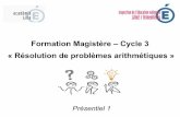 Formation Magistère – Cycle 3 « Résolution de problèmes ...ienarmentieres.etab.ac-lille.fr/files/2018/10/Diaporama_3.pdf · Un problème complexe se définit par l'agrégat