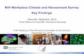 NIH Workplace Climate and Harassment Survey Key Findings€¦ · Recommendations to Address Survey Findings NIH Anti -Harassment Steering Committee. Action Plan for Vulnerable Groups: