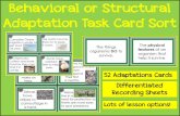 Behavioral or Structural Adaptation Task Card Sortconnectplus.pasco.k12.fl.us/mrozycki/wp-content/... · Behavioral or Structural Adaptations Sort Teacher Directions: There are many