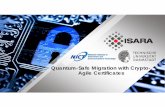 Quantum-Safe Migration with Crypto- Agile Certificates · 2018-11-12 · Quantum-safe Authentication 02Design Decisions Use of quantum-safe TLS between terminals and gateway-server