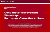Continuous Improvement Workshop: Permanent Corrective …...Workshop: Permanent Corrective Actions PROPRIETARY AND CONFIDENTIAL This document contains information that is proprietary