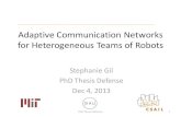 Adaptive Communication Networks for Heterogeneous Teams of ... · PhD Thesis Defense 19 Legend: C: set of robot router positions P: set of client agent positions. Result: Exact Algorithm