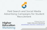 Paid Search and Social Media Advertising Campaigns for Student … · Types of remarketing - AdWords • Standard remarketing: Show ads to your past visitors as they browse Display