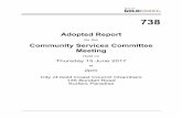 738 COMMUNITY ADOPTED REPORT - 15 JUNE 2017...Jun 15, 2017  · G17.0621.021 moved Cr La Castra seconded Cr Boulton That the Report of the Community Services Committee’s Recommendations