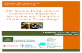4th Annual Rural Alberta Community Physician Attraction ... · Finally, many thanks to the Northern Al berta Development Council (NADC), The Alberta Rural Physician Action Plan (RPAP),