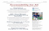 Accessibility for All · 2015-12-14 · other government benefits. Learn more, here. Riding Horses as a Form of Therapy Riding horses has been found to be therapeutic for people with