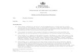 PROVINCE OF BRITISH COLUMBIA - BC Parksbcparks.ca/advisories/2020/orders/20200514-BCParks-Executive-Dire… · Province of British Columbia Park Act Order of the Executive Director