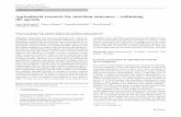 Agricultural research for nutrition outcomes rethinking the agenda · 2017-08-25 · clude addressing micronutrient deficiencies among women and children and stunting among children