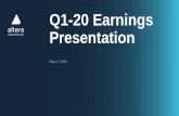 Q1-20 Earnings Presentation · Q1-20 Earnings Presentation May 6, 2020. This release contains forward-looking statements (as defined in Section 21E of the Securities Exchange Act