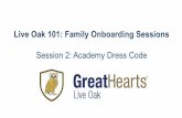 Live Oak 101: Family Onboarding Sessions Session 2: Academy … · 2020-05-08 · Makeup and nail polish. Students in grades K-6 may not wear makeup or colored nail polish. Girls