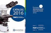 Euromex CATALOG MICROSCOPE 2016 COLLECTION 2016 · PB.5155 Microscope slides 76 x 26 mm, ground edges, 50 pieces PB.5165 Cover glasses 18 x 18 mm, thickness 0.13-0.17 mm, 100 pieces