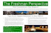 Volume 4, Issue 4 The Countdown Has Begun!The Countdown ...The Countdown Has Begun!The Countdown Has Begun! Tips from Upperclassmen in the JWHC . FRESHMAN PERSPECTIVE PAGE 2 New Student