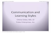 Communication and Learning StylesThe Mind Styles Model • Anthony F. Gregorc, PhD – Phenomenological Researcher and Lecturer – Developed the Mind Styles Model in 1984 – “An