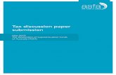 Tax discussion paper submission · 2016-10-06 · Tax discussion paper submission. May 2015 The Association of Superannuation Funds . of Australia ... the superannuation system should