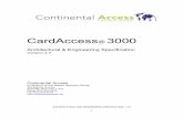 AE Continental Access V2.7 111309 · 2017-08-21 · ARCHITECTURAL AND ENGINEERING SPECIFICATION, v 2.7 2 PREFACE The Continental Access CardAccess 3000 Architectural & Engineering