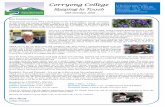 Corryong College Keeping In Touch · Corryong College Keeping In Touch 12th October, 2018 P O Box 225, Corryong, Vic. 3707 Tel. No. 02 6076 1566 & 02 6076 1061 Senior Campus Fax.
