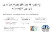 A Minnesota Resident Survey of Water Values · 2018-11-27 · A Minnesota Resident Survey of Water Values Mae Davenport, Bonnie Keeler, Amelia Kreiter, Jaren Peplinski CENTER FOR.