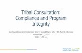Tribal Consultation: Compliance and Program Integrity ... · 9/12/2018  · 2014 •Corrective Action Plan from CMS for HCA to conduct oversight of tribal payments 2015 ... 182-502-0002