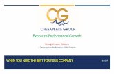 Chesapeake Group Presentationchesapeakegp.com/wp-content/uploads/2019/...different investment bankers, brokerage firms and institutions ¡ Have been directly responsible for completing