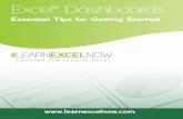 Excel Dashboards - Learn Excel Now€¦ · Excel Dashboards: Essential Tips for Getting Started PAGE 3 CONQUER THE FEAR OF EXCE L S ix different Excel workbooks lie open on Heather's