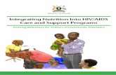 Integrating Nutrition Into HIV/AIDS Care and Support Programs · 2019-12-17 · Integrating Nutrition Into Community Hiv /Aids Care And Support Programs | i Table of Contents Acronyms