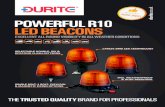 durite POWERFUL R10 LED BEACONS · 01255 555 200 SALES@DURITE.CO.UK WWW. DURITE.CO.UK QUALITY ASSURED R10 SINGLE BOLT LED BEACON R10 FLEXI DIN LED BEACON R10 THREE BOLT LED BEACON