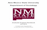 New Mexico State University Department of Sociologysociology.nmsu.edu/.../09/...Sociology-2015-2016.pdfBoth the thesis and comprehensive exam tracks require core courses (SOC 501,