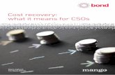 Cost recovery: what it means for CSOs - Bond · 2016-02-25 · Cost recovery: what it means for CSOs About Bond Bond is the civil society network for global change. We bring people
