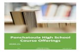 Ponchatoula High School Course Offerings...AP Exams — with the exception of AP Studio Art, which is a portfolio assessment consist of dozens of multiple-choice questions scored by